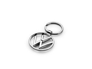Genuine VW Silver Logo Keyring