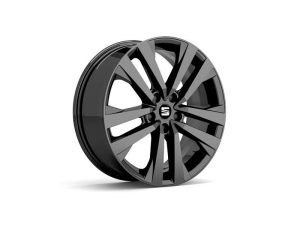 Genuine SEAT Ateca 18" Aneto Gloss Black Diamond Cut Alloy Wheel 2017 Onwards
