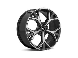 Genuine SEAT Ateca 19" Aneto Black Diamond Cut Alloy Wheel 2017 Onwards