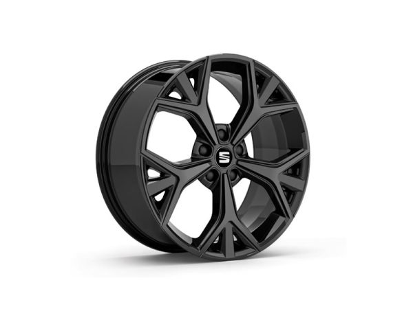 Genuine SEAT Ateca 19" Aneto Gloss Black Diamond Cut Alloy Wheel 2017 Onwards