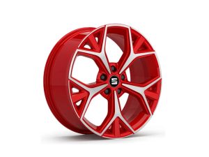 Genuine SEAT Ateca 19" Aneto Emotion Red Diamond Cut Alloy Wheel 2017 Onwards
