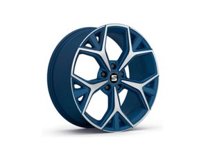 Genuine SEAT Ateca 19" Aneto Connect Blue Diamond Cut Alloy Wheel 2017 Onwards